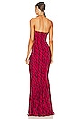 view 3 of 3 Strapless Fishtail Gown in Red Cable