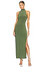 thumbnail image 2 of Norma Kamali X Halter Turtle Side Slit Gown In Blush... 2 of 13