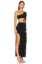 view 2 of 4 Shane Wide Slit Gown in Black