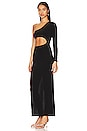 view 3 of 4 Shane Wide Slit Gown in Black