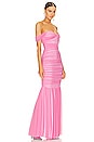 view 2 of 3 Walter Fishtail Gown in Candy Pink