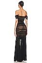 view 3 of 3 Walter Fishtail Gown in Black Mesh