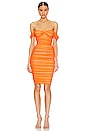 view 1 of 3 Walter Dress with Winglet Sleeves in Neon Orange