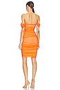 view 3 of 3 Walter Dress with Winglet Sleeves in Neon Orange