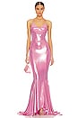 view 1 of 4 Mermaid Fishtail Gown in Candy Pink