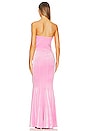 view 3 of 3 Fishtail Gown in Candy Pink