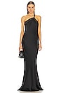 view 2 of 4 One Shoulder Bias Gown in Black