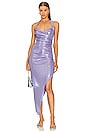 view 1 of 5 Cayla Side Drape Gown in Lilac