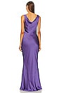 view 3 of 3 Deep Drape Neck Gown in Purple