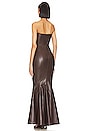 view 3 of 3 Strapless Fishtail Gown in Chocolate