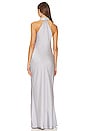view 3 of 3 Halter Drape Bias Gown in Silver
