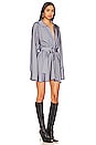 view 3 of 4 Super Oversized Shirt Flared Mini Dress in Grey