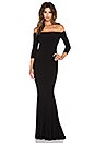 view 1 of 3 NORMA KULTURE Off The Shoulder Fishtail Gown in Black