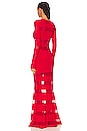 view 3 of 3 x REVOLVE Spliced Dress Fishtail Gown in Tiger Red