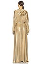 view 4 of 5 Hooded Super Shirt Flared Gown in Gold