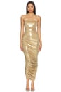 view 1 of 3 Strapless Diana Gown in Gold