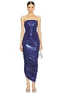 view 1 of 3 Strapless Diana Gown in Military Blue
