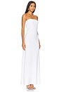 view 2 of 3 VESTIDO LARGO STRAPLESS TAILORED SIDE SLIT in Snow White