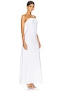 view 2 of 3 VESTIDO LARGO STRAPLESS TAILORED SIDE SLIT in Snow White