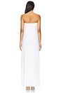 view 3 of 3 VESTIDO LARGO STRAPLESS TAILORED SIDE SLIT in Snow White