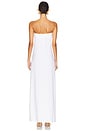 view 3 of 3 VESTIDO LARGO STRAPLESS TAILORED SIDE SLIT in Snow White