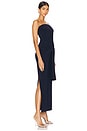 view 2 of 5 Strapless All in One Side Slit Gown in True Navy