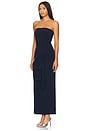 view 3 of 5 STRAPLESS ALL IN ONE SIDE SLIT 가운 in True Navy