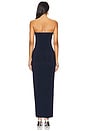 view 4 of 5 Strapless All in One Side Slit Gown in True Navy