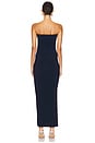 view 4 of 5 Strapless All in One Side Slit Gown in True Navy