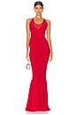 view 1 of 3 Racer Fishtail Gown in Tiger Red