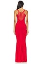 view 3 of 3 Racer Fishtail Gown in Tiger Red