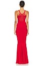 view 3 of 3 Racer Fishtail Gown in Tiger Red