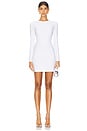 view 1 of 3 Long Sleeve Crewneck Mini Dress in Snow White