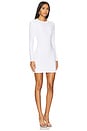 view 2 of 3 Long Sleeve Crewneck Mini Dress in Snow White