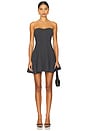 view 2 of 4 Strapless Grace Mini Dress in Dark Heather Grey