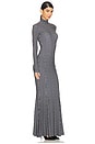 view 2 of 4 Long Sleeve Turtleneck Fishtail Gown in Large Houndstooth