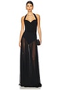 view 1 of 4 Cayla Flared Gown in Black