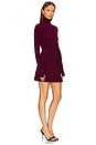 view 2 of 3 x REVOLVE Long Sleeve Turtleneck Fishtail Mini Dress in Plum