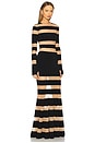 view 2 of 3 Spliced Dress Fishtail Gown in Black & Nude Mesh