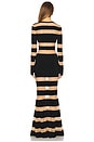 view 3 of 3 Spliced Dress Fishtail Gown in Black & Nude Mesh