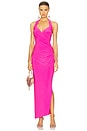 view 1 of 4 x REVOLVE Halter Sweetheart Side Drape Gown in Orchid Pink