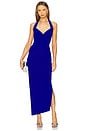 view 1 of 3 x REVOLVE Halter Sweetheart Side Drape Gown in Electric Blue