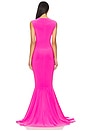 view 3 of 3 x REVOLVE Sleeveless Deep V Neck Shirred Front Fishtail Gown in Orchid Pink