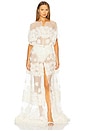 view 1 of 3 Super OS Sleeveless BF Flared Gown in Cream