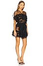 view 3 of 4 VESTIDO CURTO FLARE OVERSIZED SEM MANGAS in Black