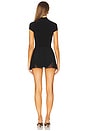 view 3 of 3 Mock Neck Cap Sleeve Flared Pickleball Dress in Black