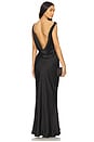 view 1 of 4 Sleeveless Low Back Drape Gown in Black