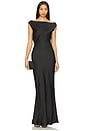 view 2 of 4 Sleeveless Low Back Drape Gown in Black