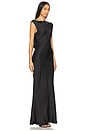 view 3 of 4 Sleeveless Low Back Drape Gown in Black