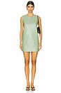 view 1 of 3 Sleeveless Mini Dress in Vintage Green